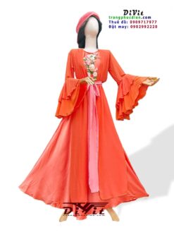 Áo tứ thân "Bắc Bling" cam