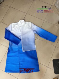 Áo dài xanh dương nam