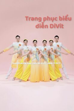 Áo dài cặp nam nữ múa nhóm