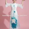 Thuê áo dài sen trắng