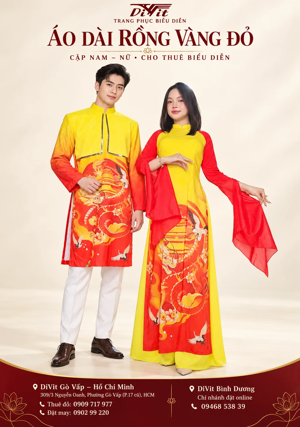 Áo dài cặp nam nữ