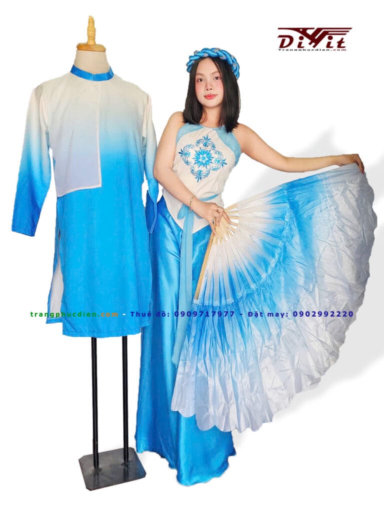 Cho thuê yếm áo dài múa cặp HCM-Bình Dương