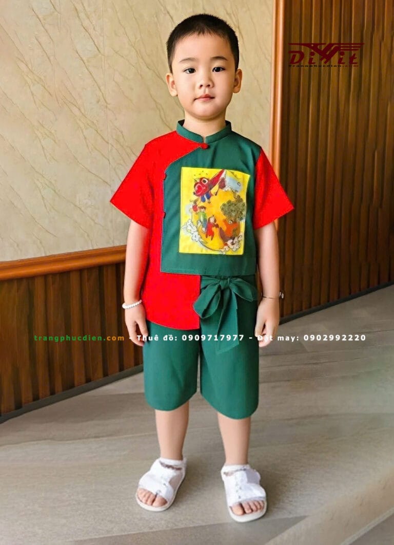 Đồng dao bé trai đỏ xanh lá