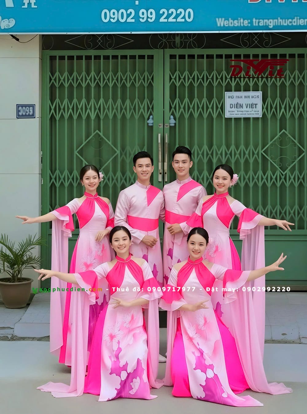 Thuê áo dài múa cặp nam nữ - Trang phục biểu diễn DiVit