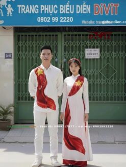 Múa cặp sơ mi áo dài trắng