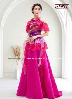 Yếm quần cách tân hồng