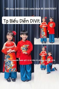 Thuê áo dài cặp trẻ em