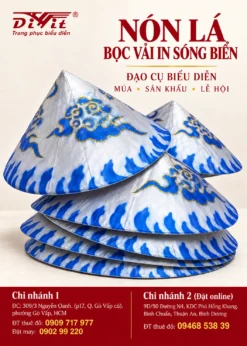 Nón lá bọc vải in sóng biển