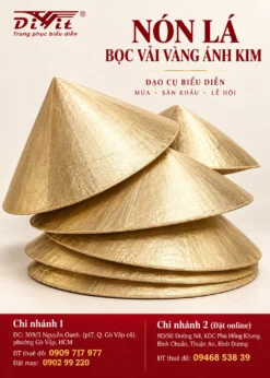 Nón lá bọc vải vàng ánh kim