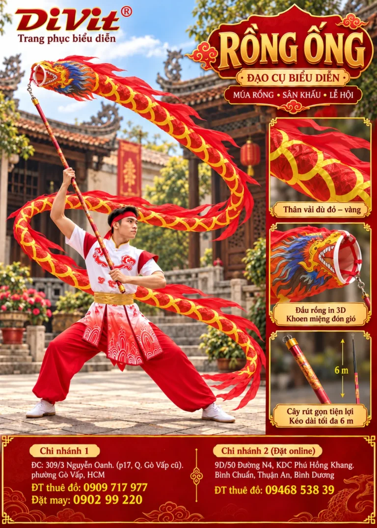 Rồng ống múa rồng biểu diễn