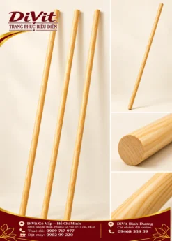 Gậy gỗ thông thuê múa võ