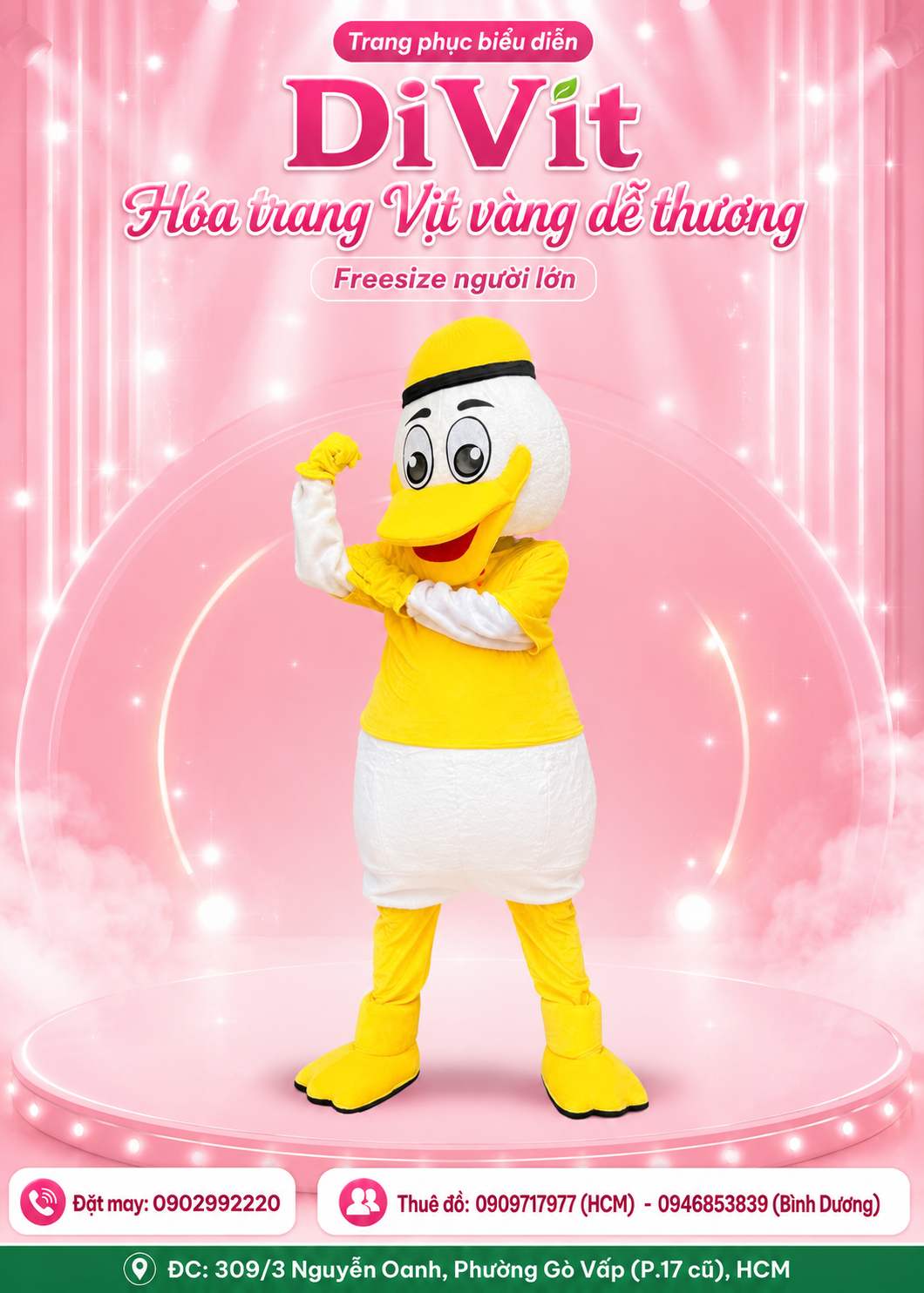 Trang phục mascot Vịt cho người lớn