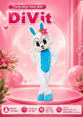 Mascot thỏ biểu diễn Trung Thu