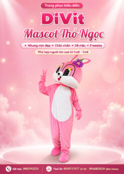 mascot thỏ ngọc hồng
