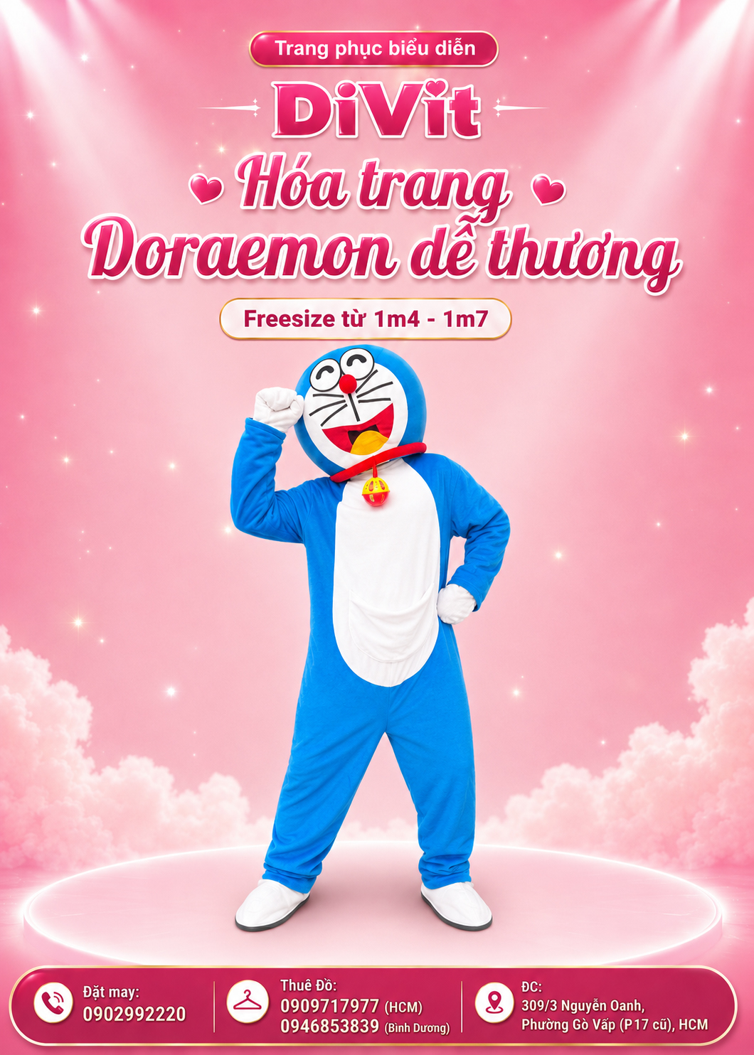 Trang phục mascot Đô rê mon