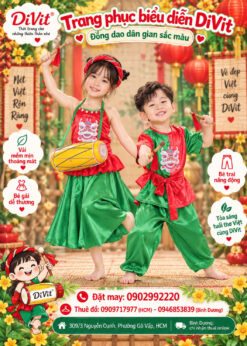 Cho thuê đồ múa đồng dao cặp bé trai gái