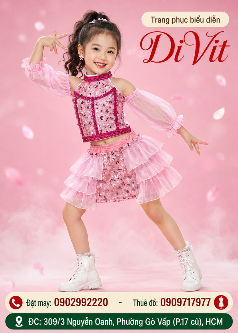 Cho thuê đồ múa hiện đại bé gái