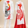 Áo dài cách tân nam nữ in bản đồ VN