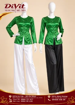 Thuê áo bà ba nữ xanh lá