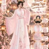 Trang phục Chị Hằng hồng nhẹ nhàng