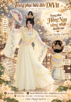 Thuê đồ Hằng Nga vàng nhạt