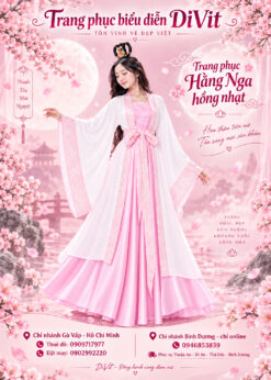 Thuê trang phục Hằng Nga hồng