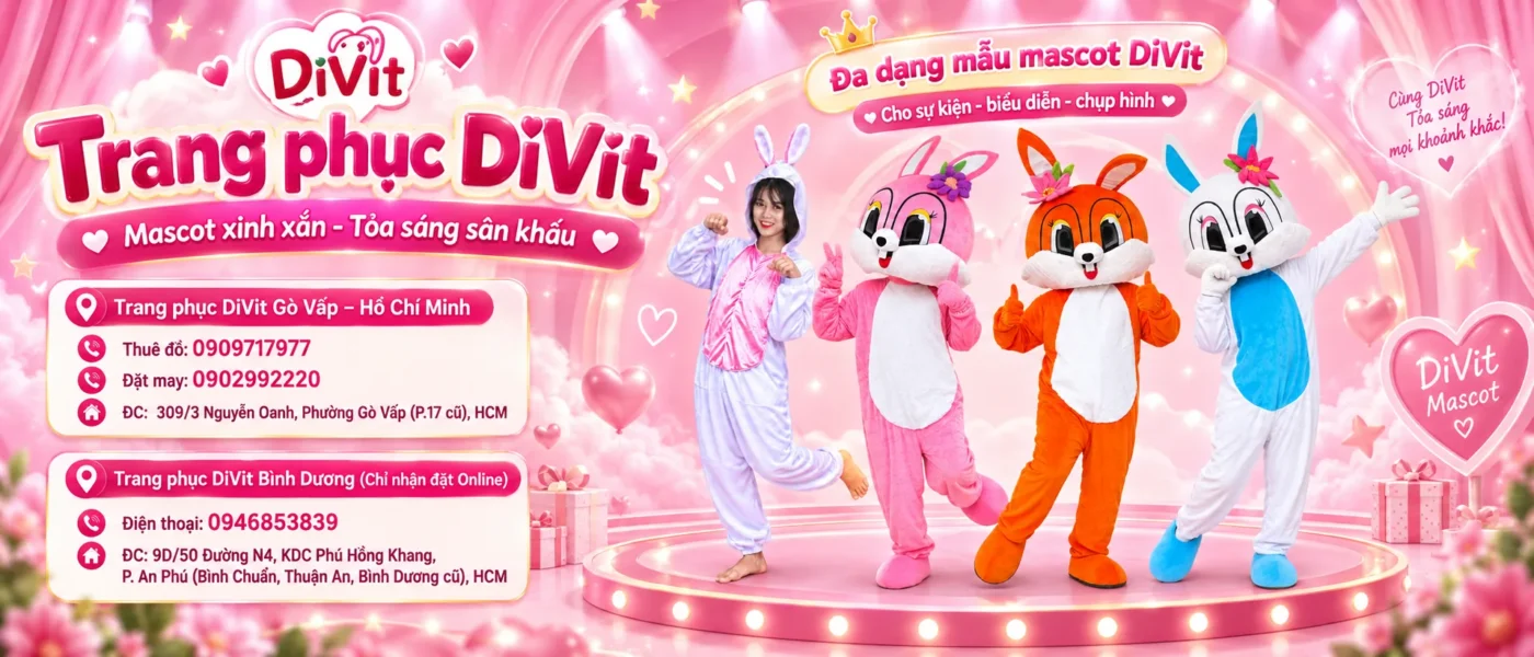 Thuê trang phục mascot thỏ ngọc