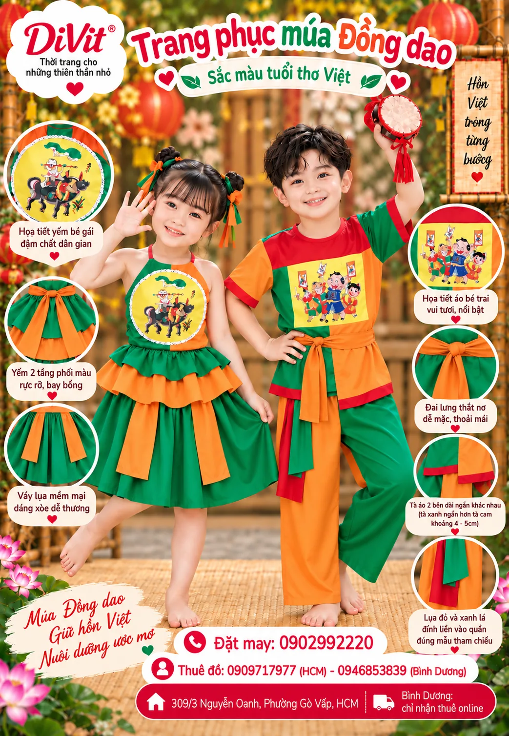 Thuê đồ múa đồng dao dân gian