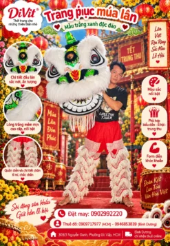 Cho thuê đầu Lân trắng