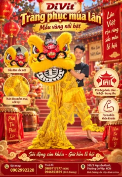 Thuê đồ múa Lân vàng tự múa
