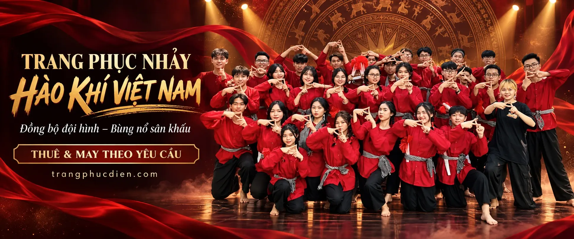 Trang phục Hào Khí Việt Nam đỏ đô