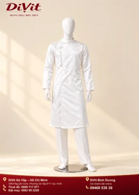 Áo dài nam trắng