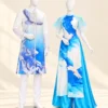 Cặp áo dài nam nữ chim bồ câu hòa bình