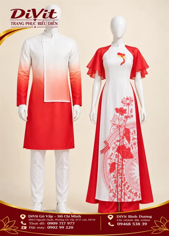 Thuê áo dài múa Việt Nam