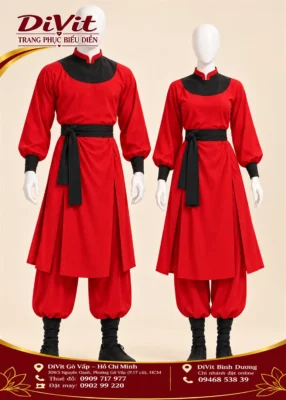 Đồ múa võ đỏ đen cho nhóm