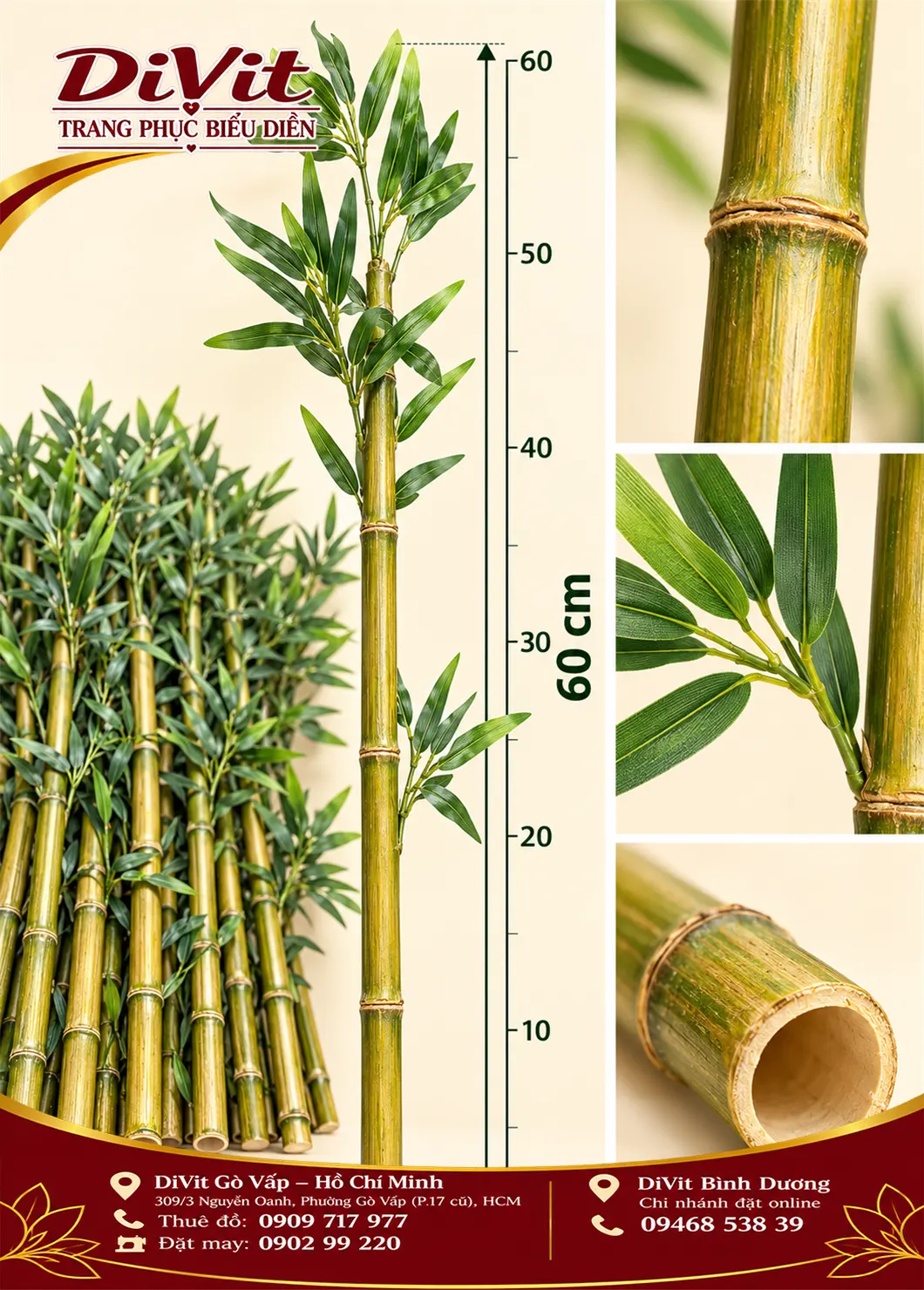 Cây tre lá biểu diễn 60cm