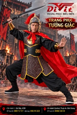 Trang phục chiến binh giáp trụ với kiếm rồng