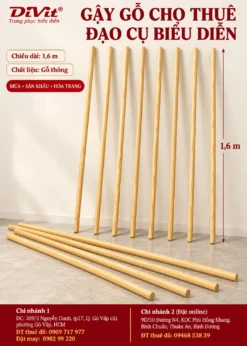 Gậy gỗ thông thuê múa võ