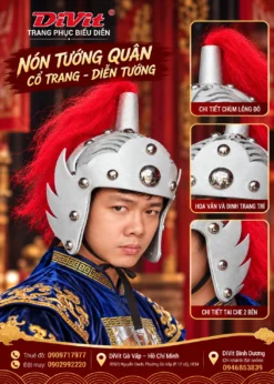 Nón tướng quân trắng bạc