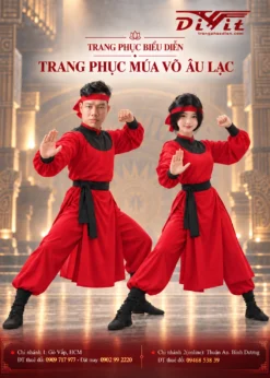Thuê đồ múa võ đỏ đen cho nhóm