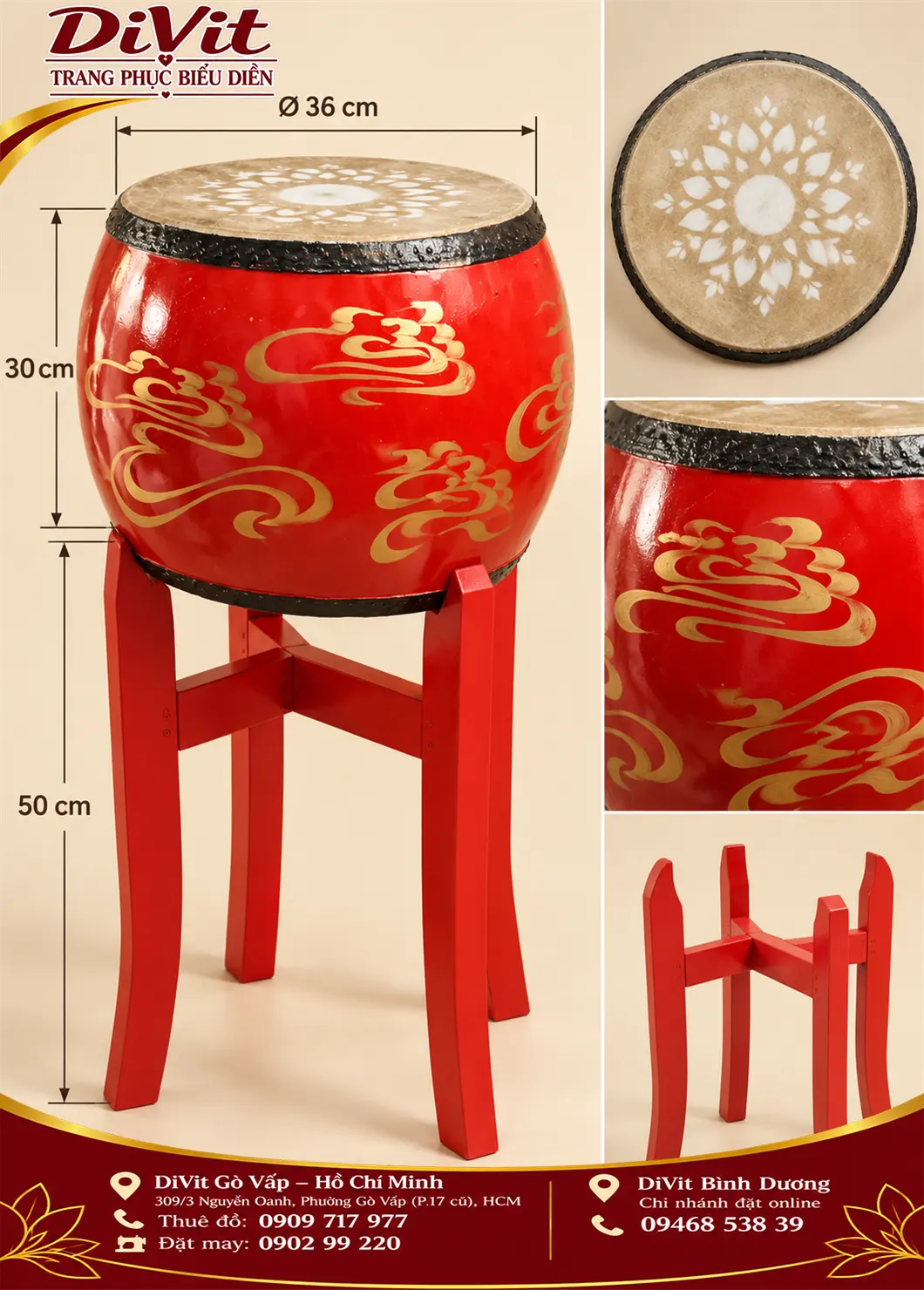 Trống biểu diễn có chân