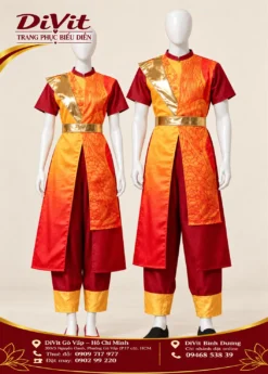 Trang phục múa cặp đỏ cam