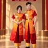 Trang phục múa cặp đỏ cam