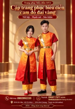 Trang phục múa cặp đỏ cam
