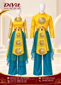 Trang phục múa cặp vàng xanh