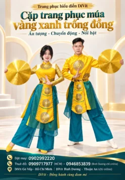 Trang phục múa cặp vàng xanh