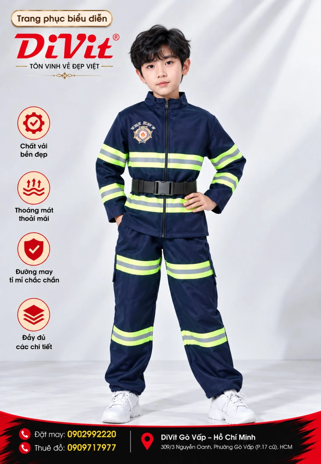 Trang phục Lính Cứu Hỏa trẻ em
