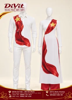 Múa cặp sơ mi áo dài trắng