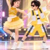 Trang phục nhảy hiện đại vàng trẻ em