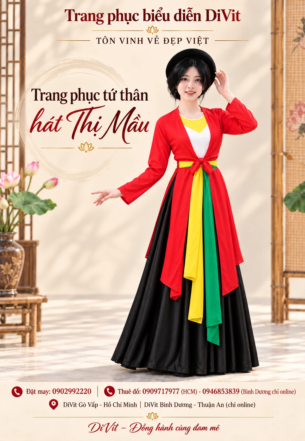 Trang phục tứ thân hát Thị Mầu